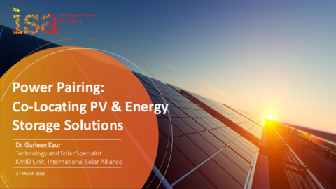 PV and Energy Storage Solutions in India, Dr. Gurleen Kaur, ISA